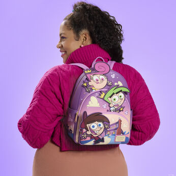 The Fairly OddParents Exclusive Triple Pocket Glow Mini Backpack, Image 2